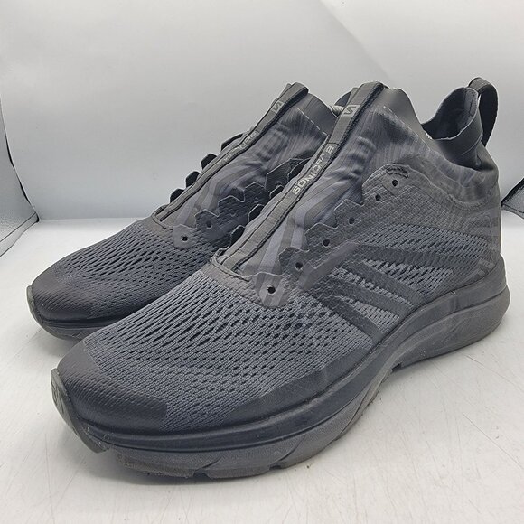 Salomon Sonic RA Nocturne Womens 10 Triple Black Running Shoes Casual 408083 - Picture 4 of 13